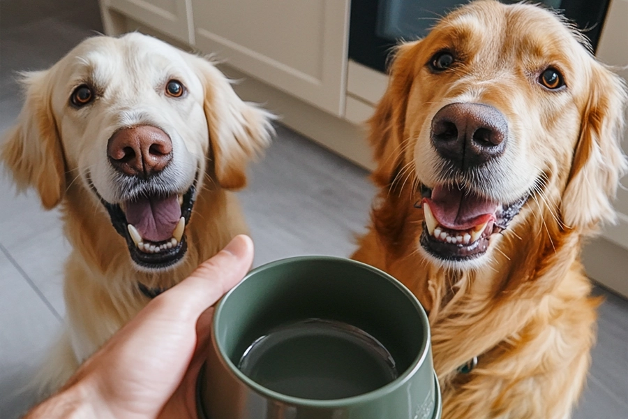 Puppy Food and Water Bowl