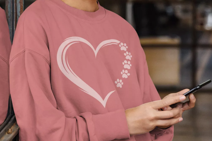 Animal Paw Graphic Long Sleeve Shirt
