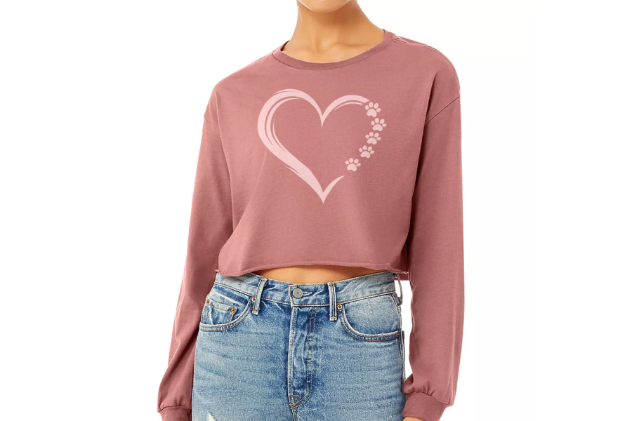 Animal Paw Graphic Long Sleeve Shirt
